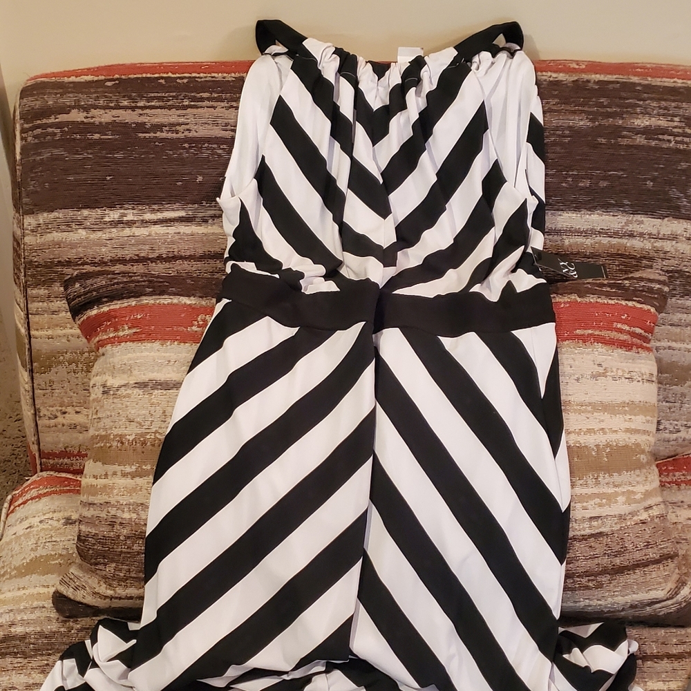 striped maxi dress